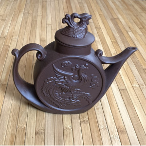 Чайник исинский глиняный Исин Дракон и Феникс 1 л. Photo 2